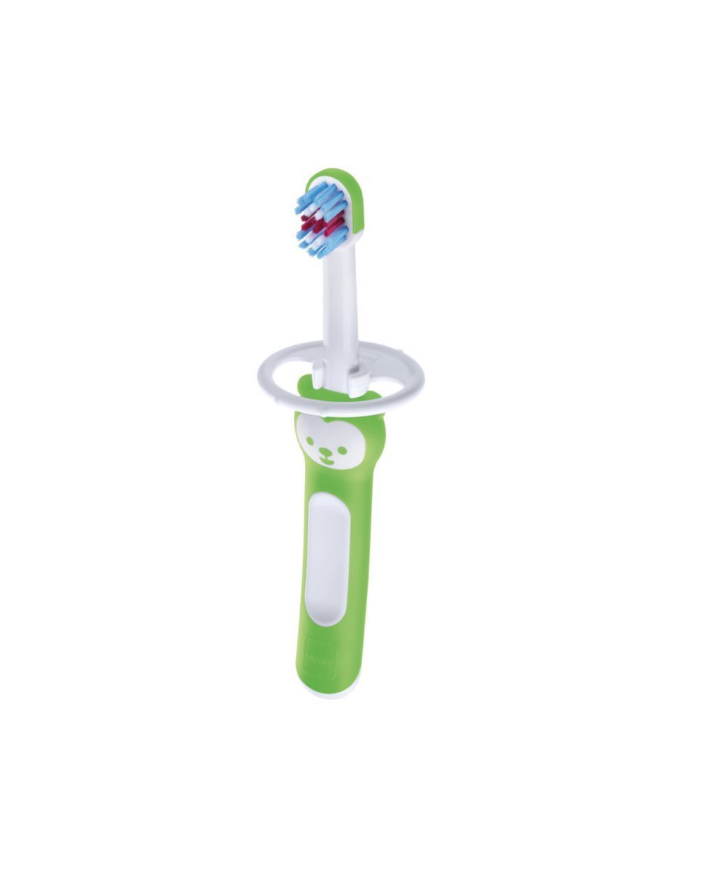 Mam baby's brush, spazzolino denti bambini 6+ mesi con impugnatura antiscivolo, spazzolino setole morbide per i primi dentini, giallo