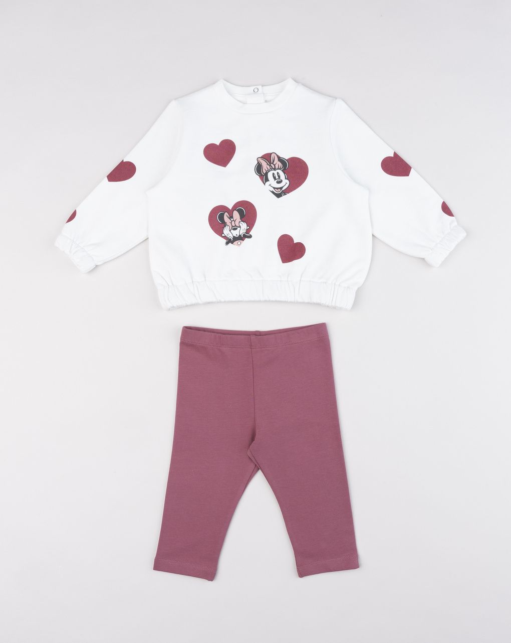 Completo neonata 2 pezzi felpa e leggings minnie