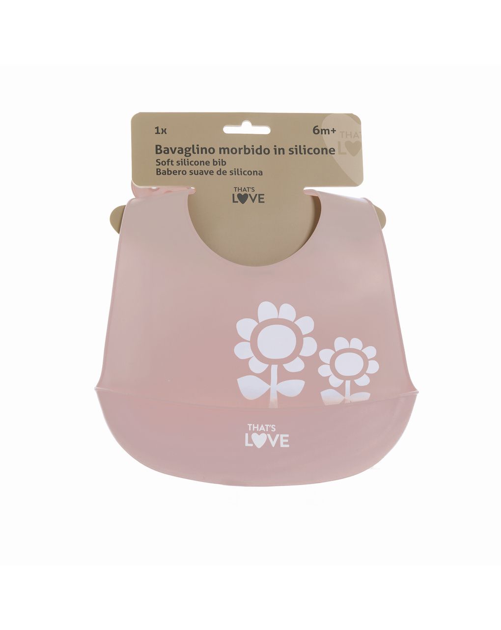 Bavaglino in silicone pink - that's love