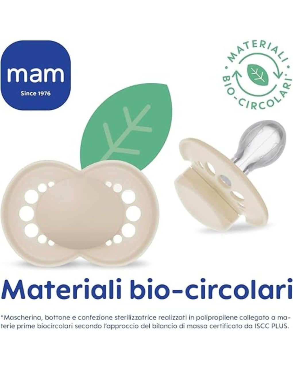 Mam perfect night confezione doppia succhietto 2-6 mesi (set da 2), ciuccio mam 2-6 mesi che si illumina al buio, neutro