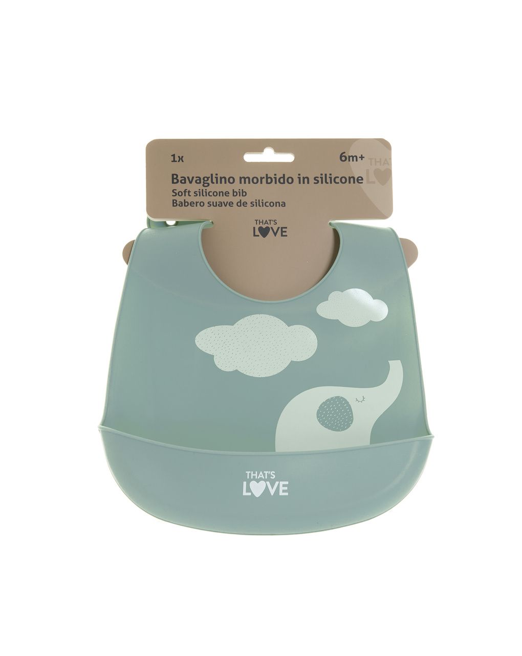 Bavaglino in silicone green - that's love