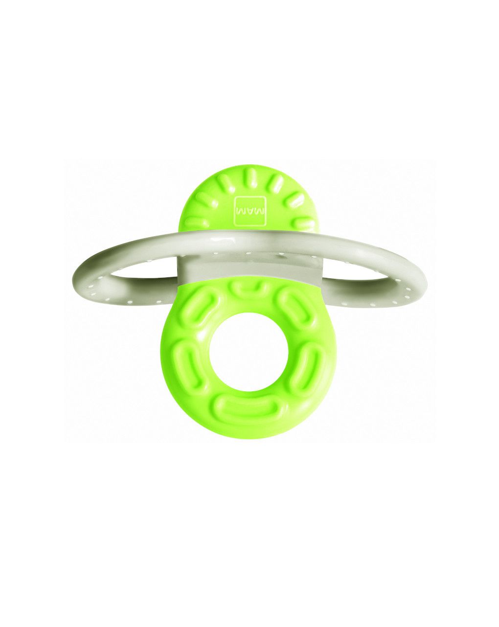 Mam bite & relax fase 1 mini dentaruolo, massaggia gengive neonati 2+ mesi, con sterilizzatore portatile per microonde, neutro