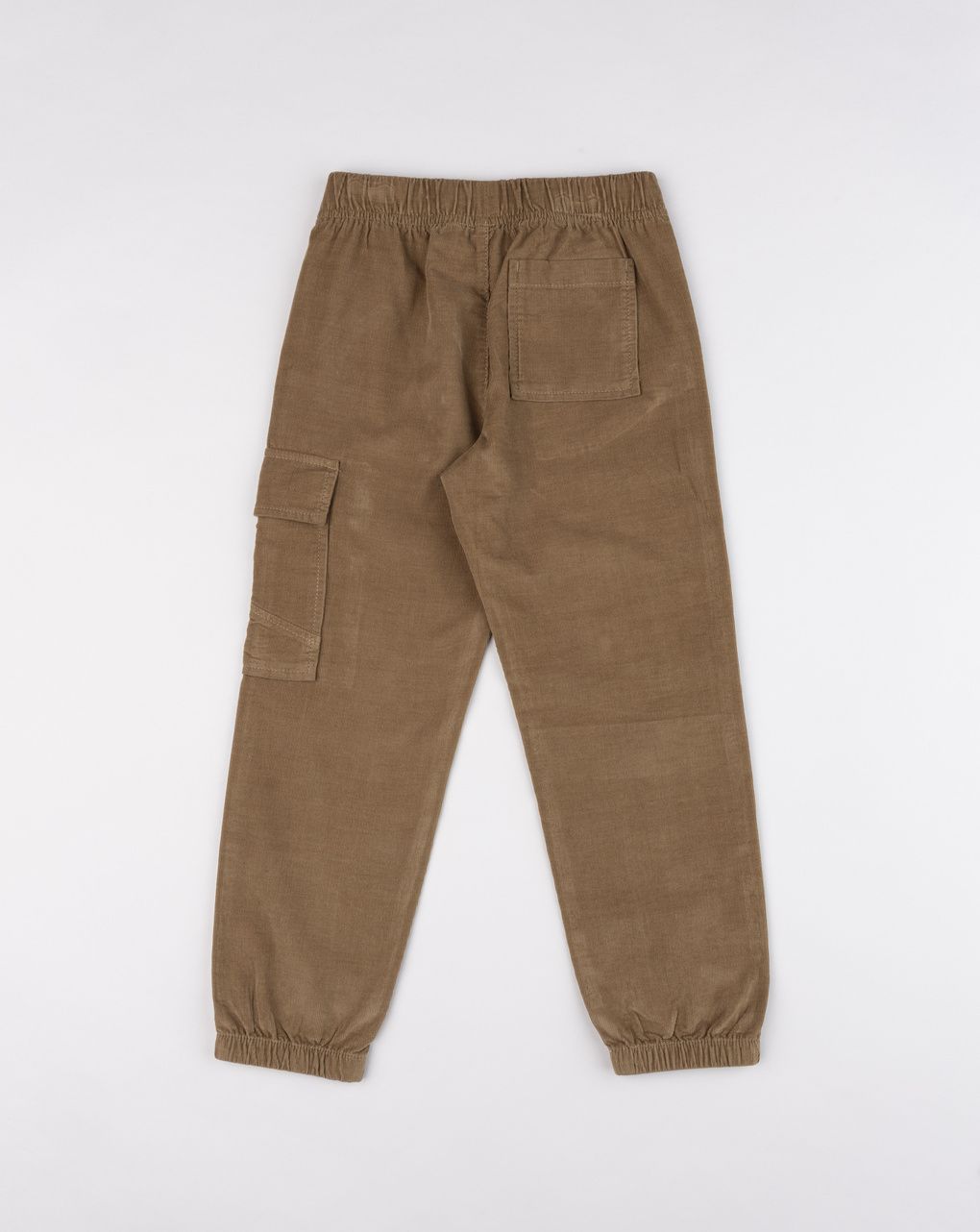 Pantalone bimbo marrone in velluto con tasca