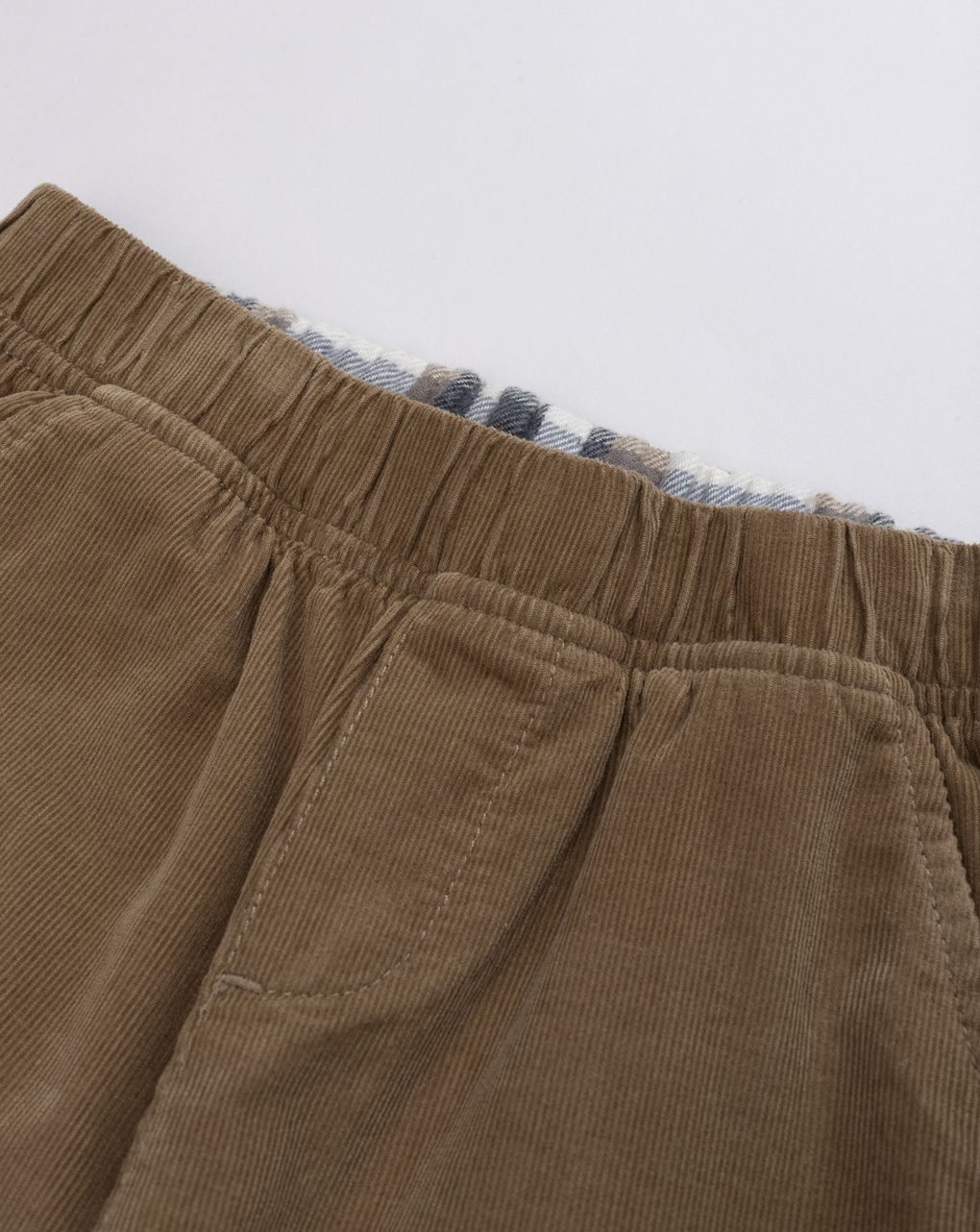 Pantalone bimbo marrone in velluto con tasca
