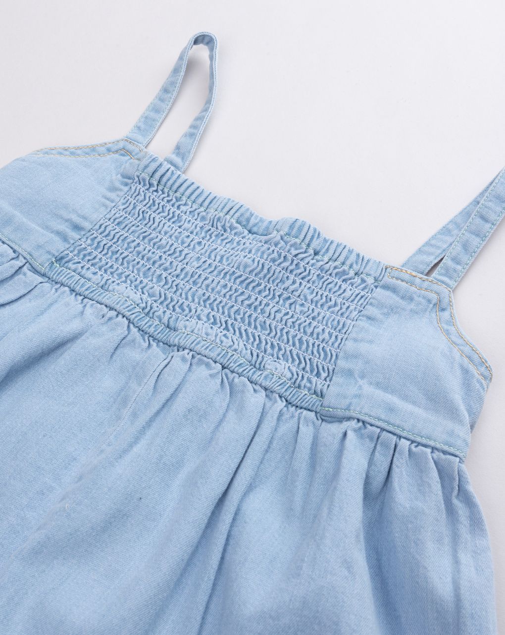Salopette bambina in denim chiaro
