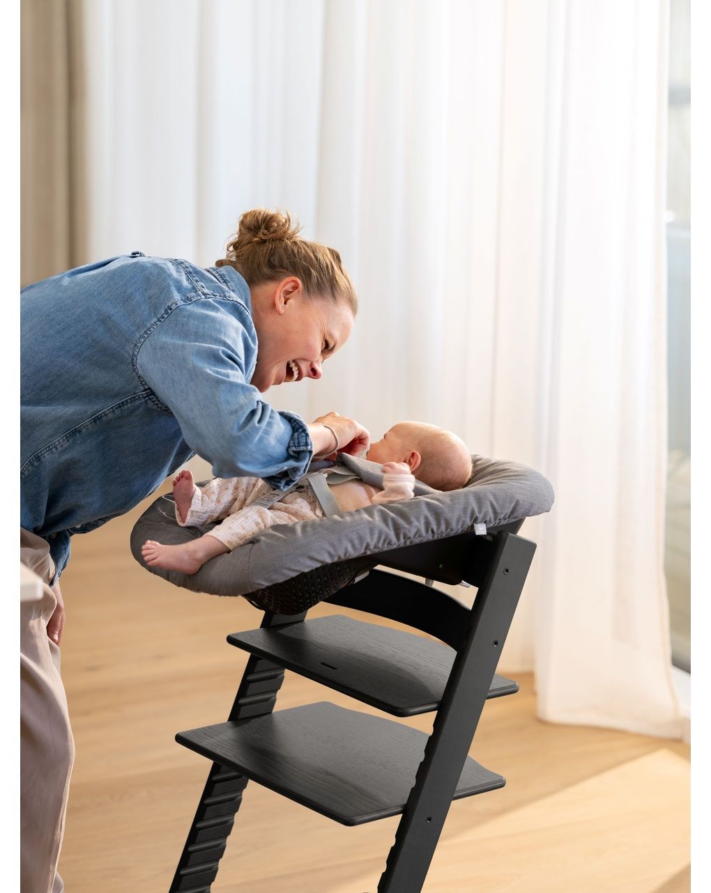 Sedia tripp trapp®  rovere - prodotto personalizzabile - nero - stokke®