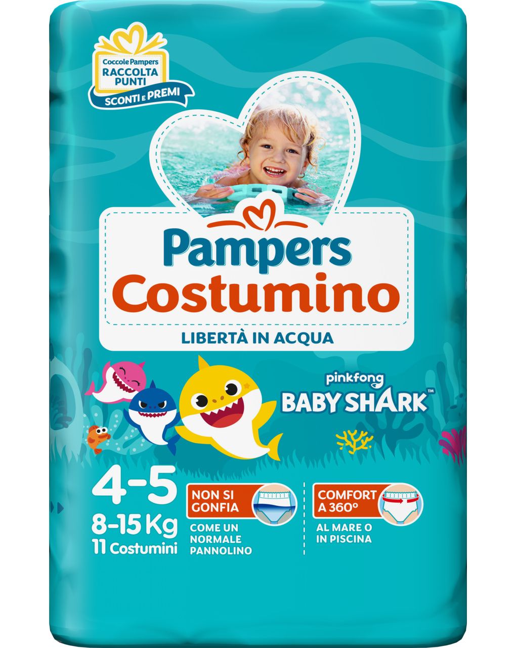 Pampers costumino 4/5 x11 pezzi