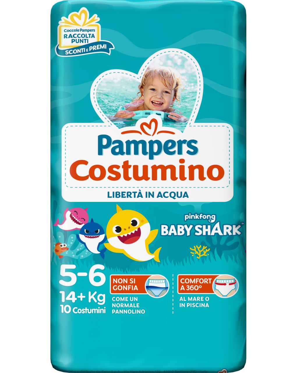 Pampers costumino 5/6 x10 pezzi