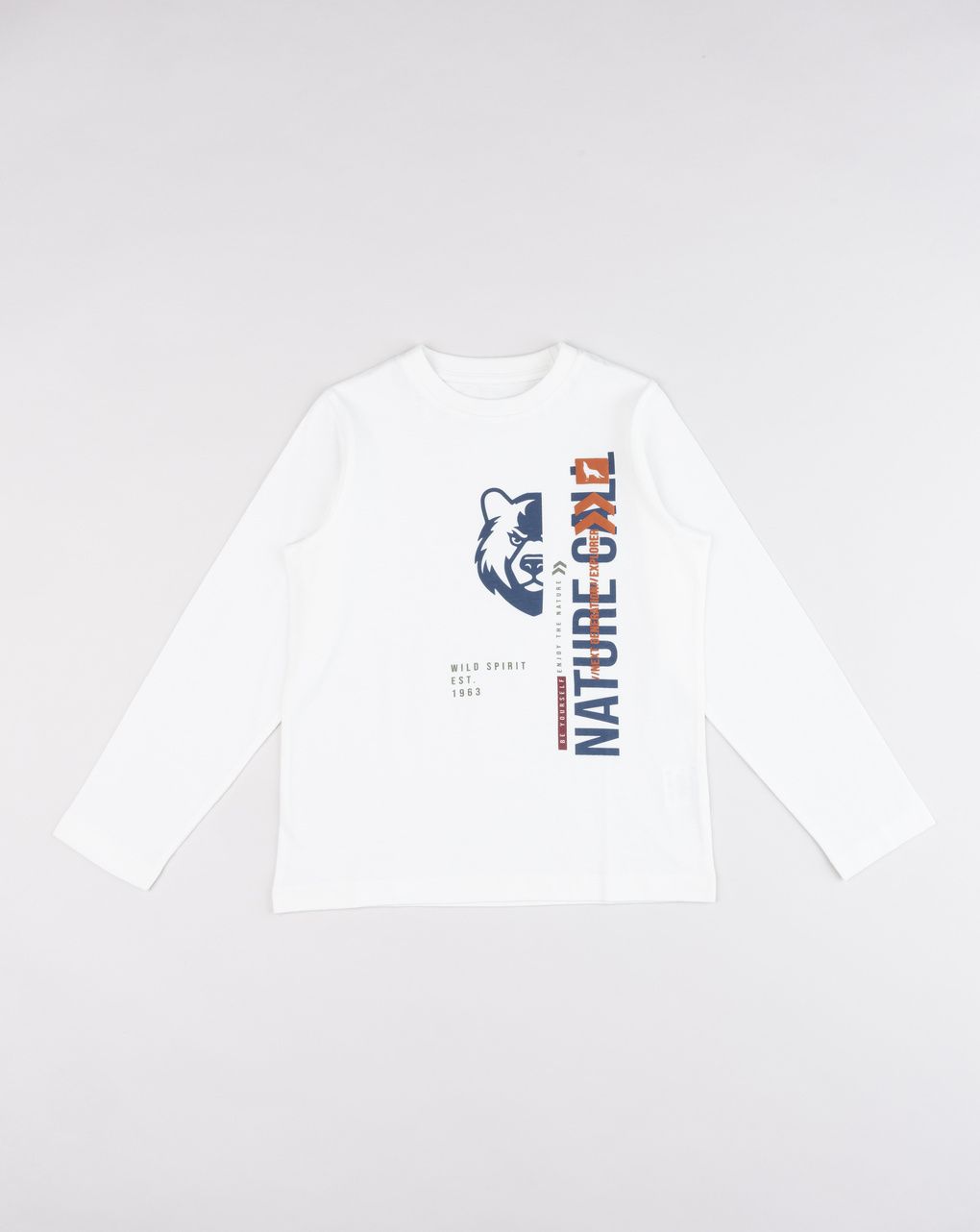 T-shirt bambino bianca stampata