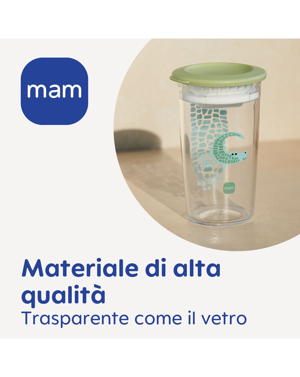 Mam easy to drink cup 360° (290 ml), tazza bambini 8m+ con valvola 360° a prova di perdita, rosa