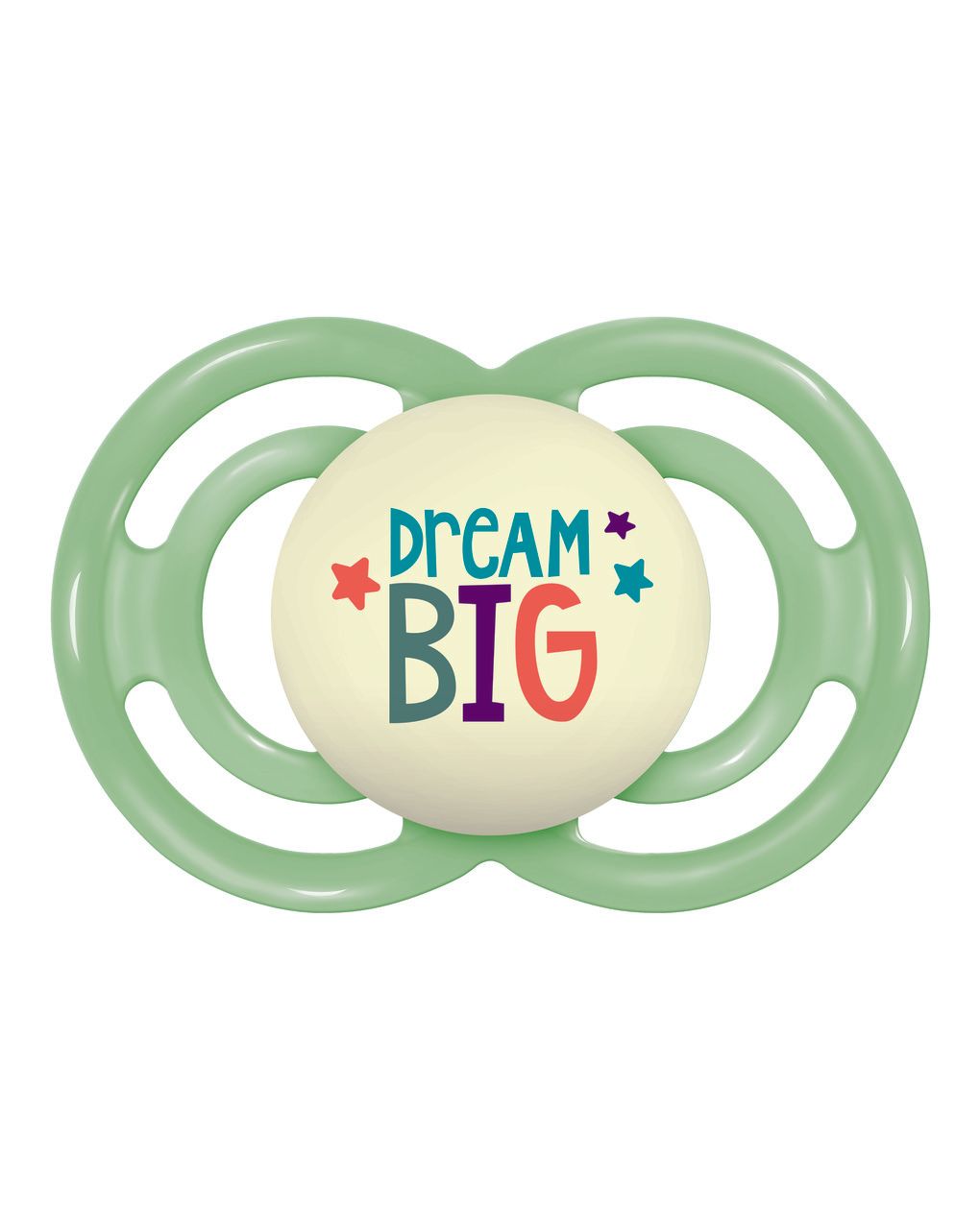Mam perfect night confezione doppia succhietto 16+ mesi (set da 2), ciuccio mam 16 36 mesi silicone che si illumina al buio, verde
