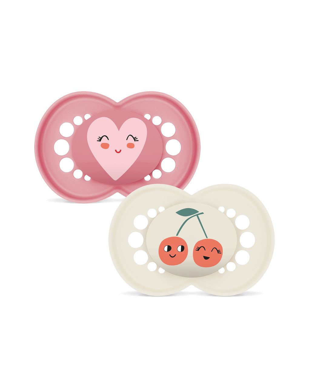 Mam original succhietto 16+ mesi (set da 2), ciuccio mam 16 36 mesi con tettarella ortodontica in caucciù, rosa/neutro