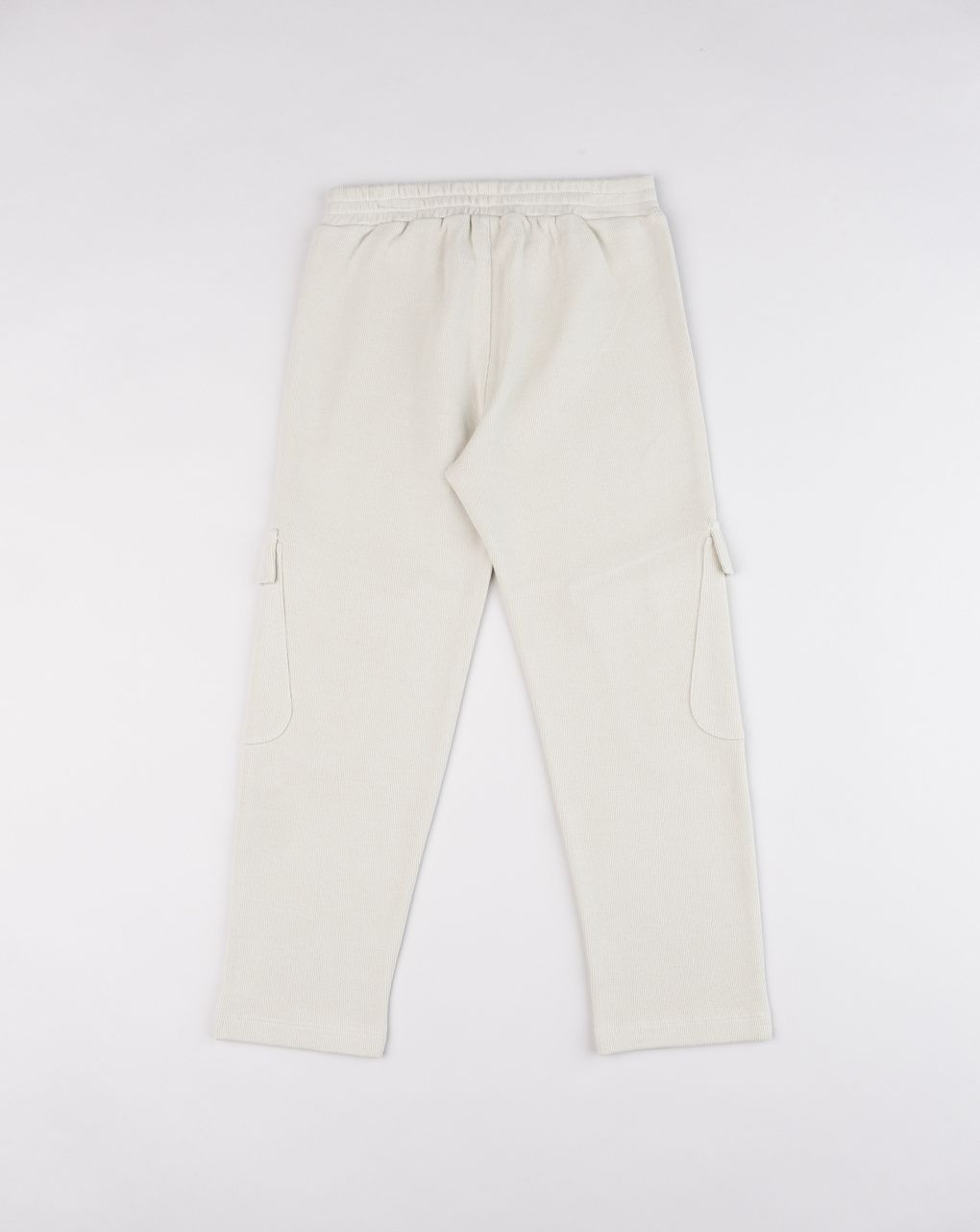 Pantaloni felpati bambino beige con tasconi