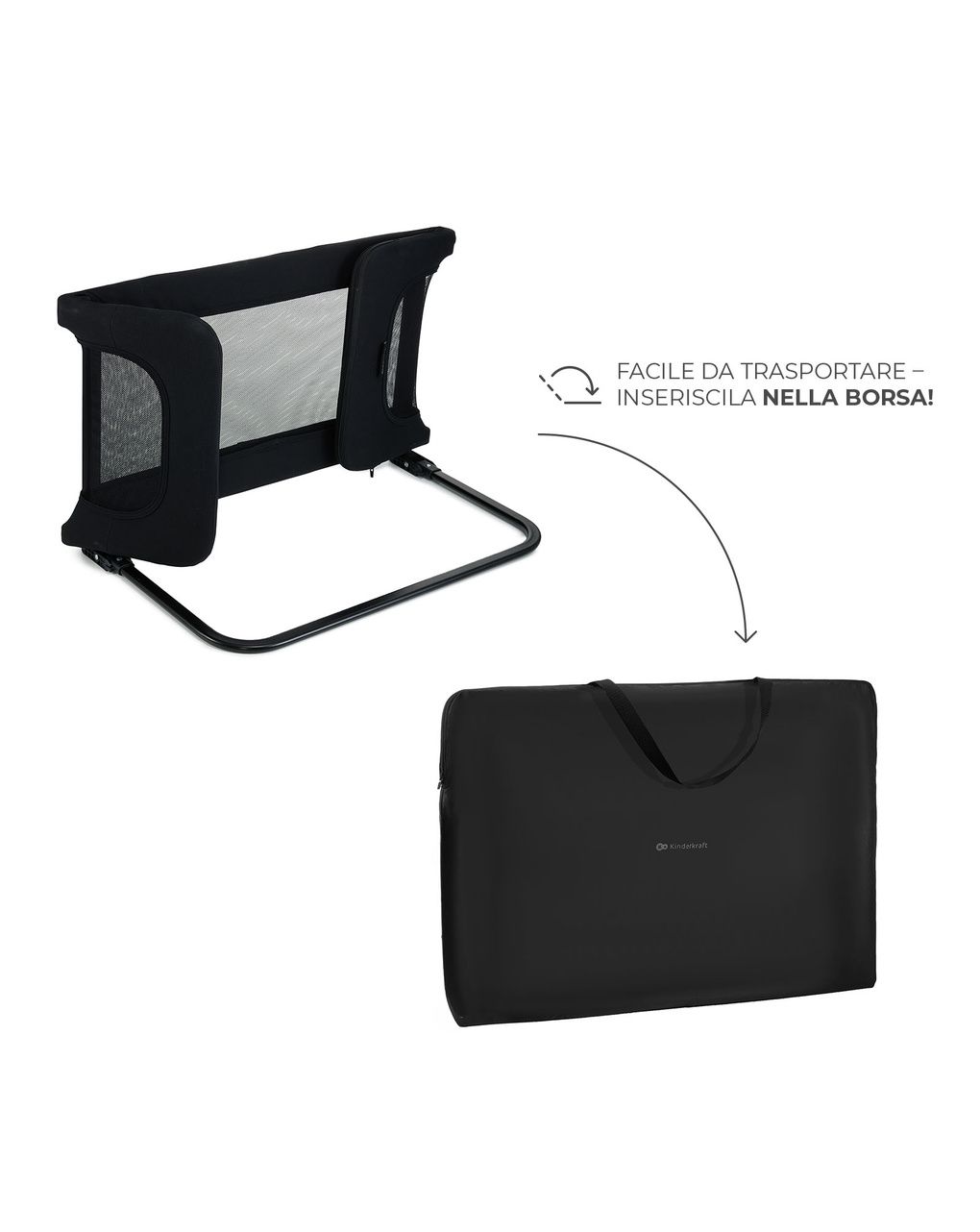 Barriera letto guard&dream black - kinderkraft