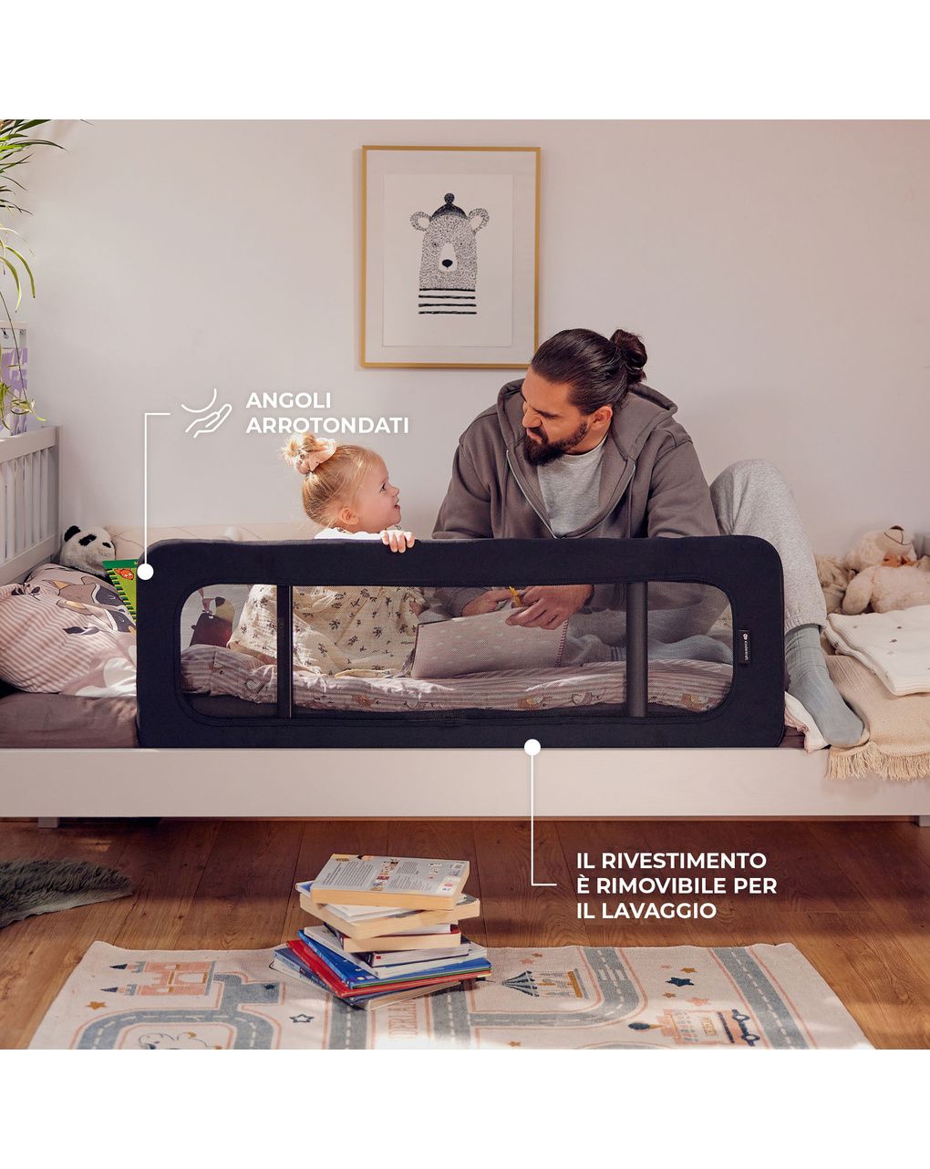 Barriera letto guard&dream black - kinderkraft