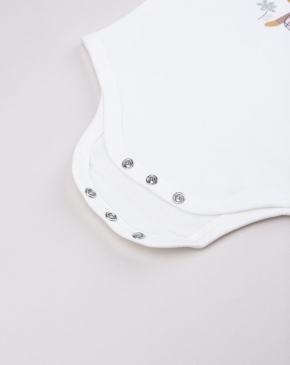 Body collo alto bimba bianco stampato