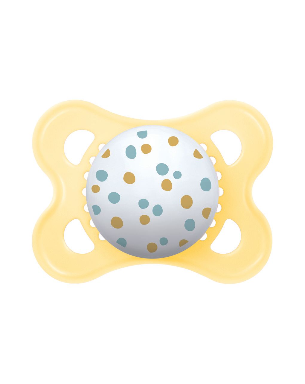 Mam original succhietto 2-6 mesi (set da 2), ciuccio mam 2-6 mesi con tettarella ortodontica in caucciù, neutro/giallo chiaro