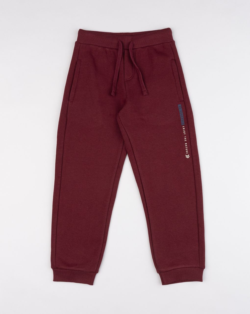 Pantalone felpato bambino bordeaux