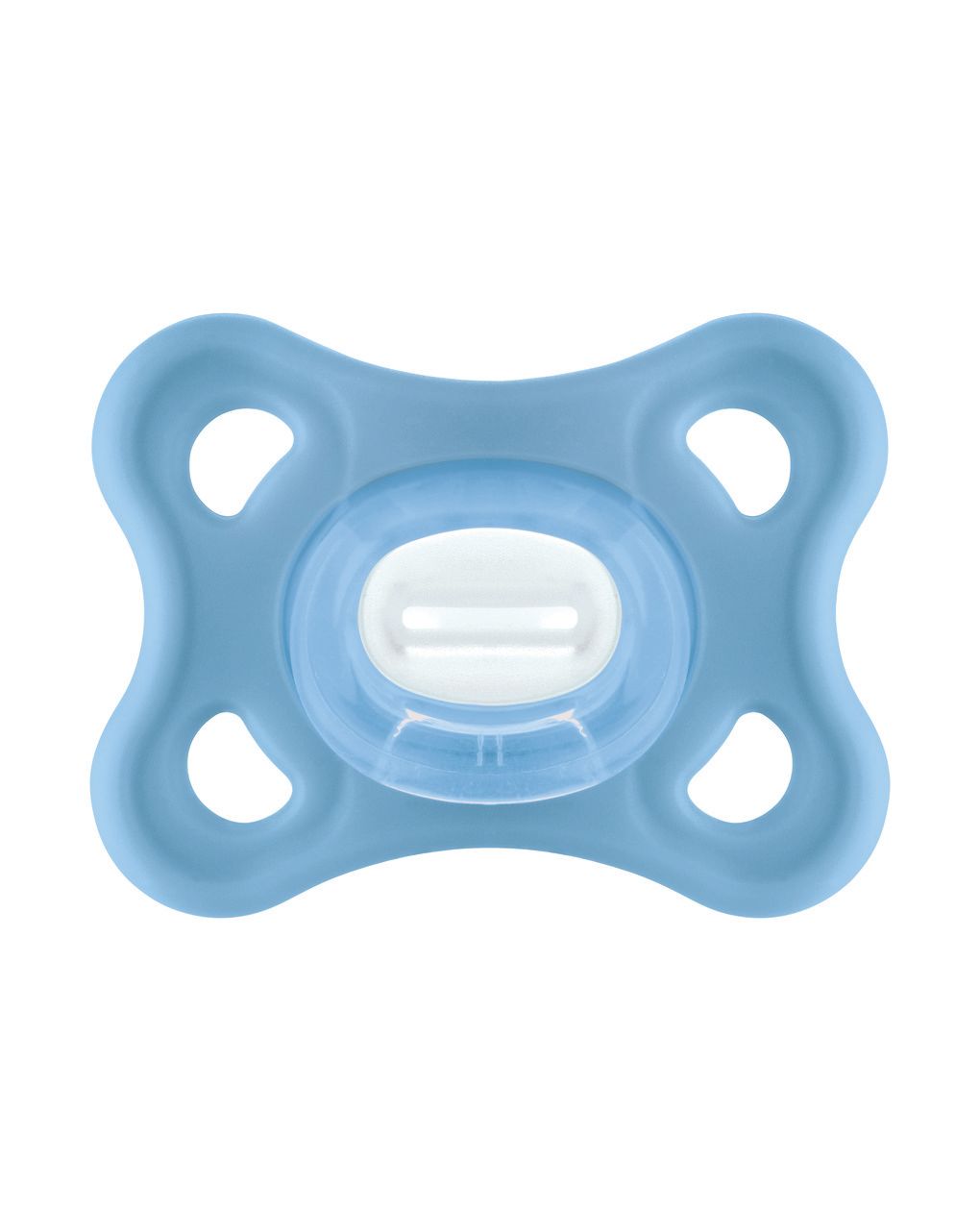 Mam comfort succhietto 3-12 mesi (set da 2), ciuccio mam 3-12 mesi in 100% silicone con design unico, azzurro/neutro
