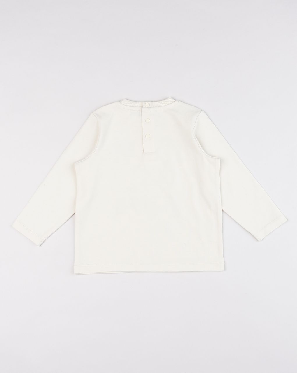 T-shirt panna a maniche lunghe topolino bimbo