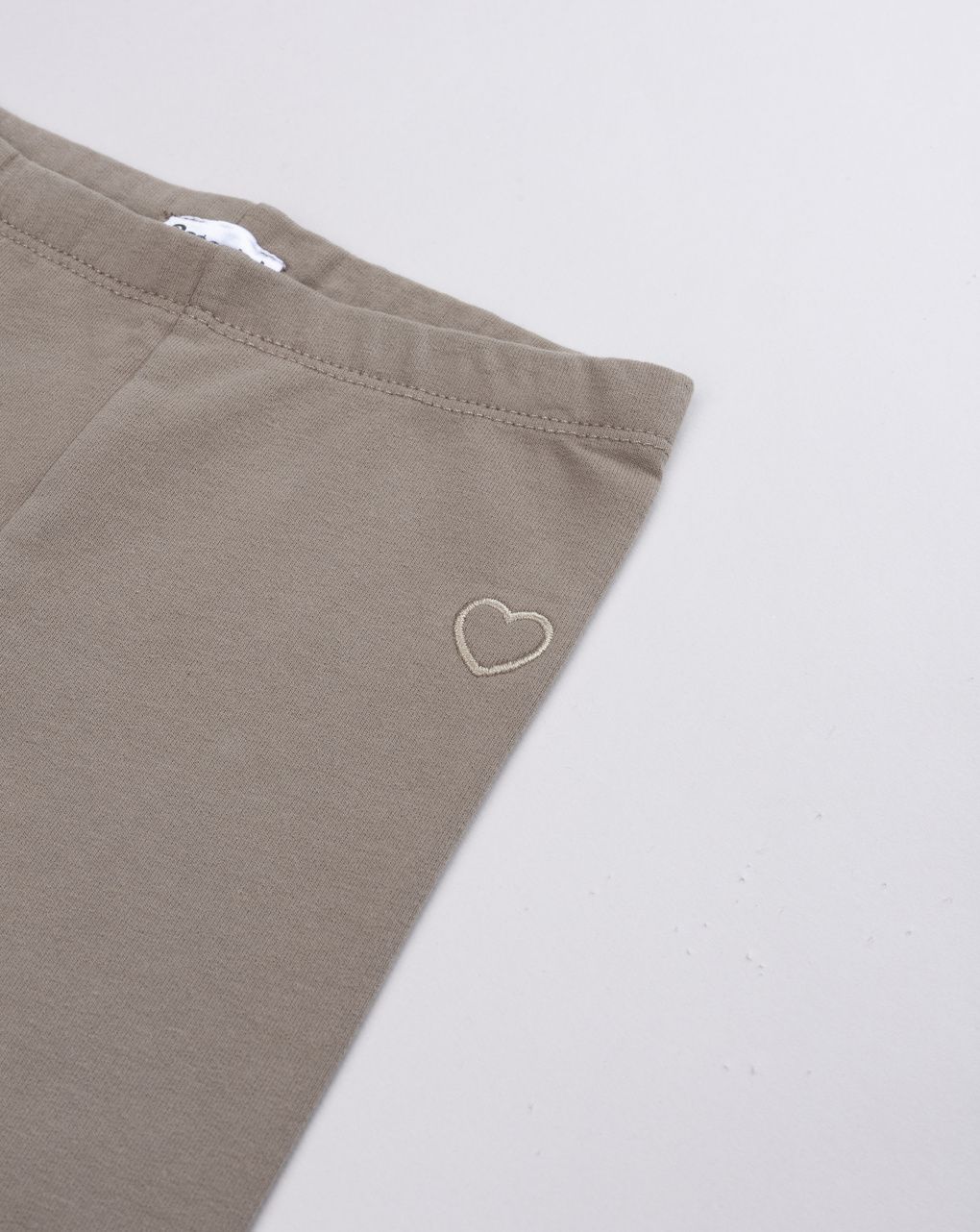 Legging bimba marroni ricamo cuore