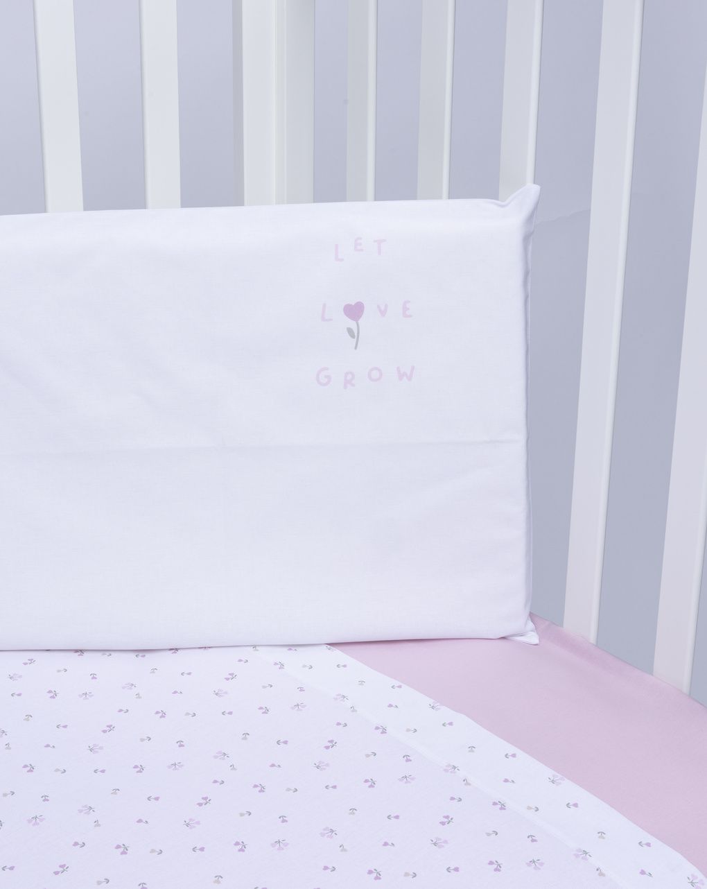 Completo lettino 3 pezzi fiorellini allover