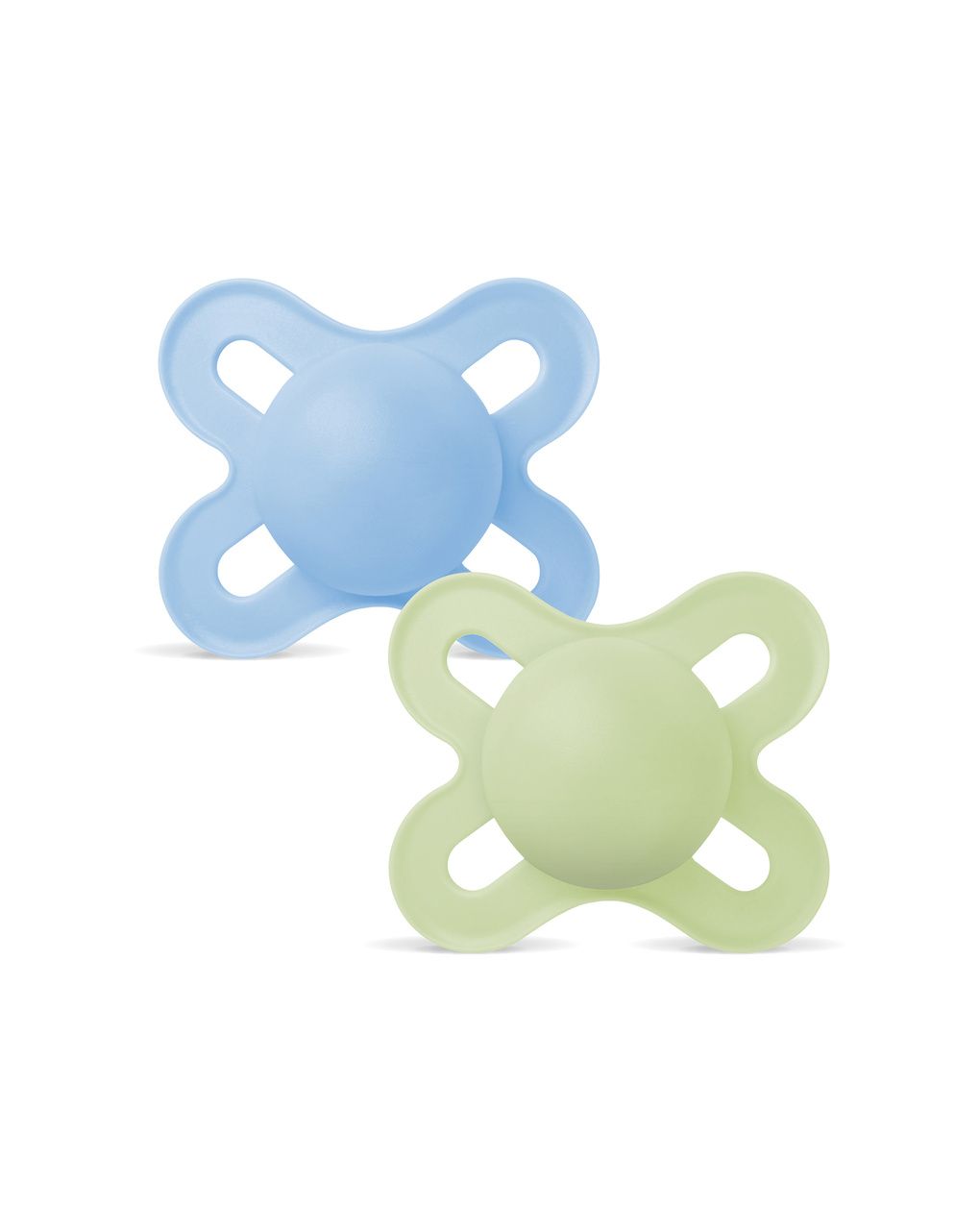 Mam original start succhietto 0-2 mesi (set da 2), ciuccio mam 0-2 mesi con tettarella ortodontica in caucciù, azzurro/verde