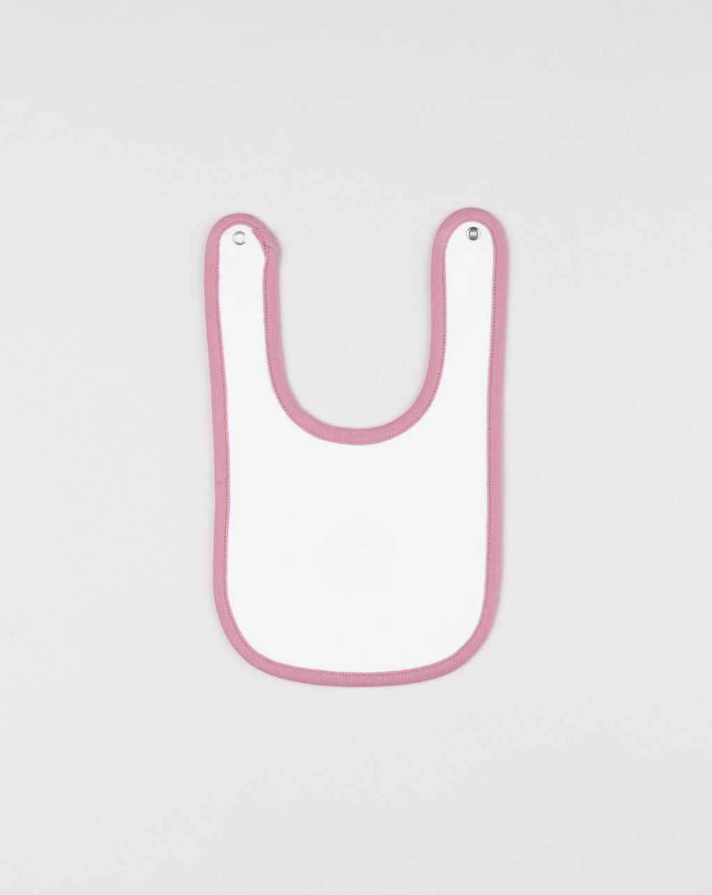 Bavaglino interlock bimba bianco/rosa smile