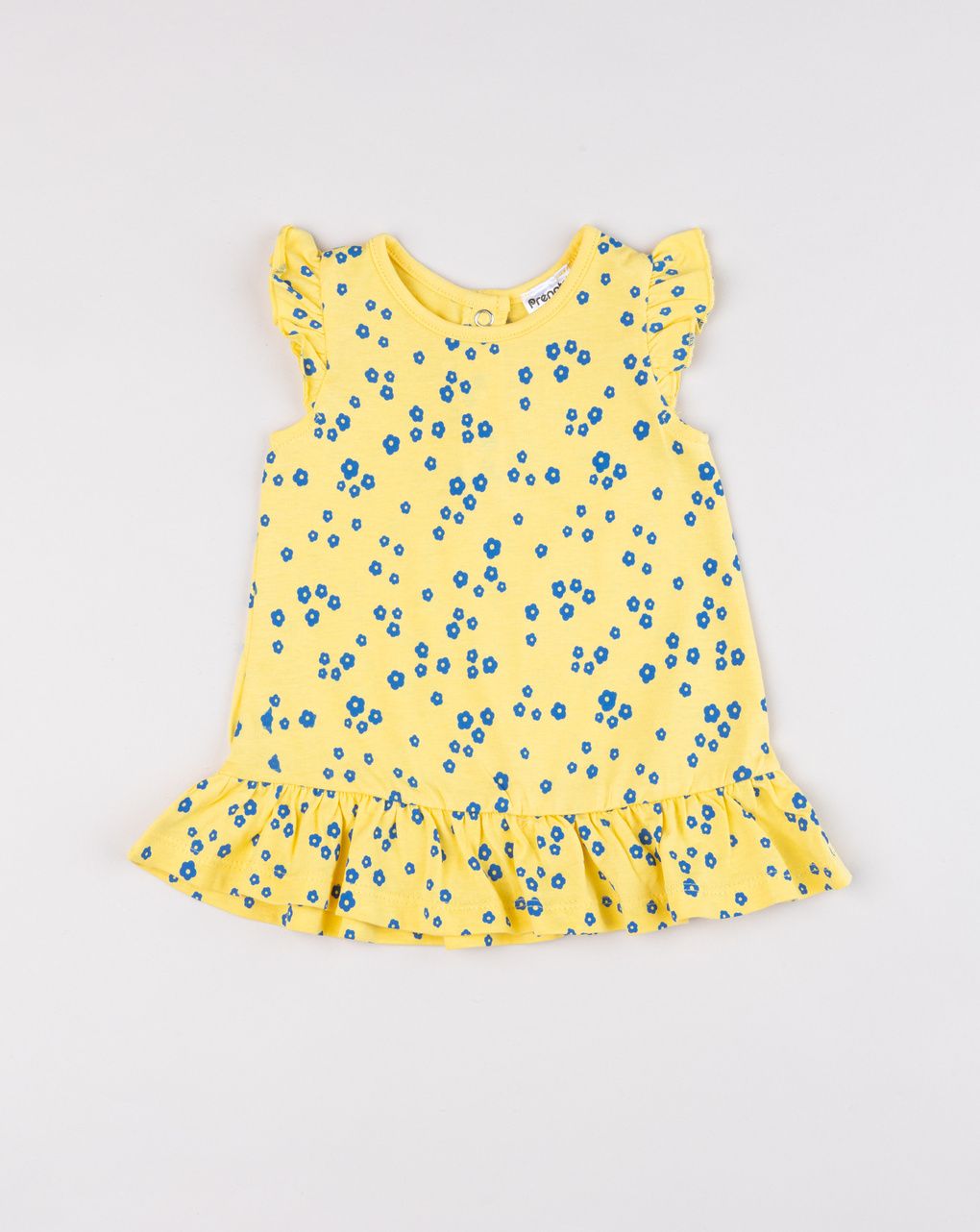 Abitino estivo bimba giallo a fiori con volant