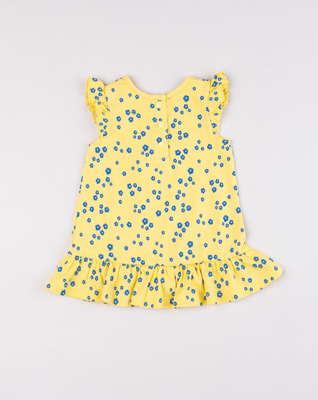 Abitino estivo bimba giallo a fiori con volant