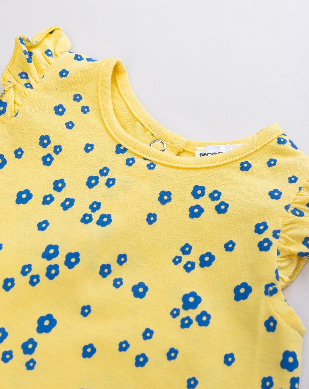 Abitino estivo bimba giallo a fiori con volant