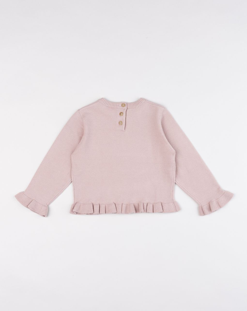 Maglia bimba rosa ricamata