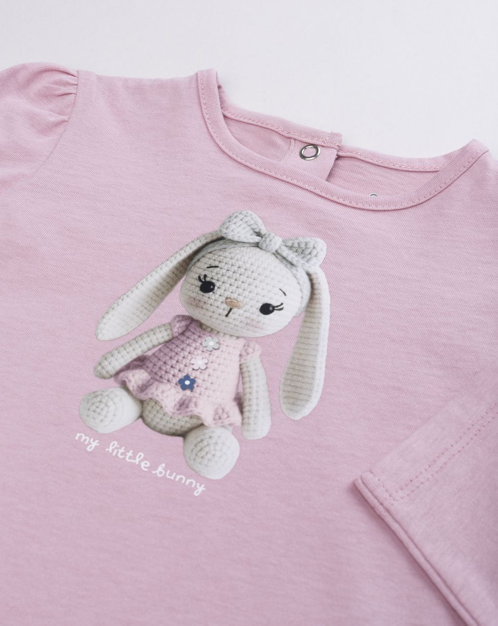 T-shirt bimba rosa stampata