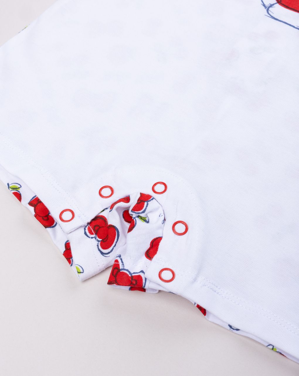 Pigiamone bimba hello kitty "cherry" bianco/rosso