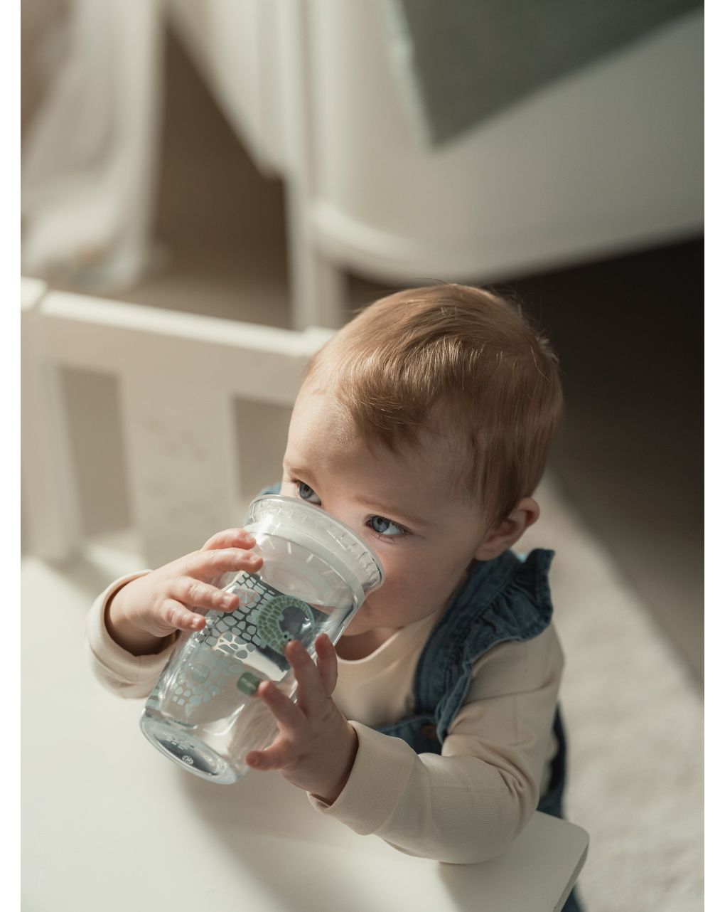 Mam easy to drink cup 360° (290 ml), tazza bambini 8m+ con valvola 360° a prova di perdita, rosa