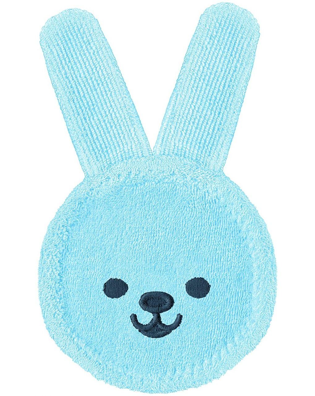 Mam oral care rabbit, massaggia gengive neonati 0+ mesi in microfibra, neonato accessori utili per pulizia della cavità orale, azzurro