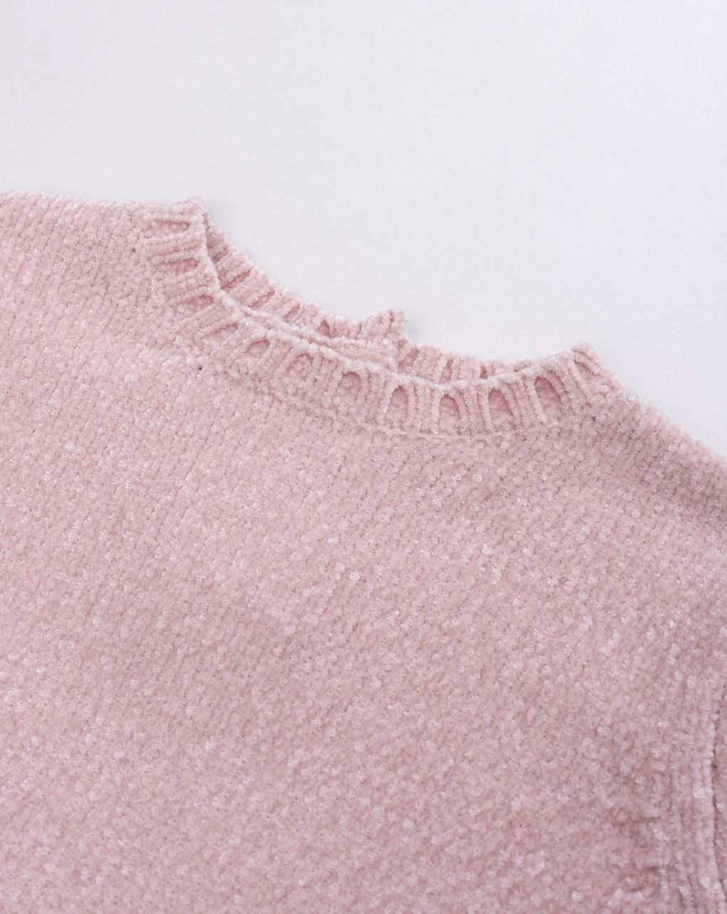 Maglia ciniglia bimba rosa