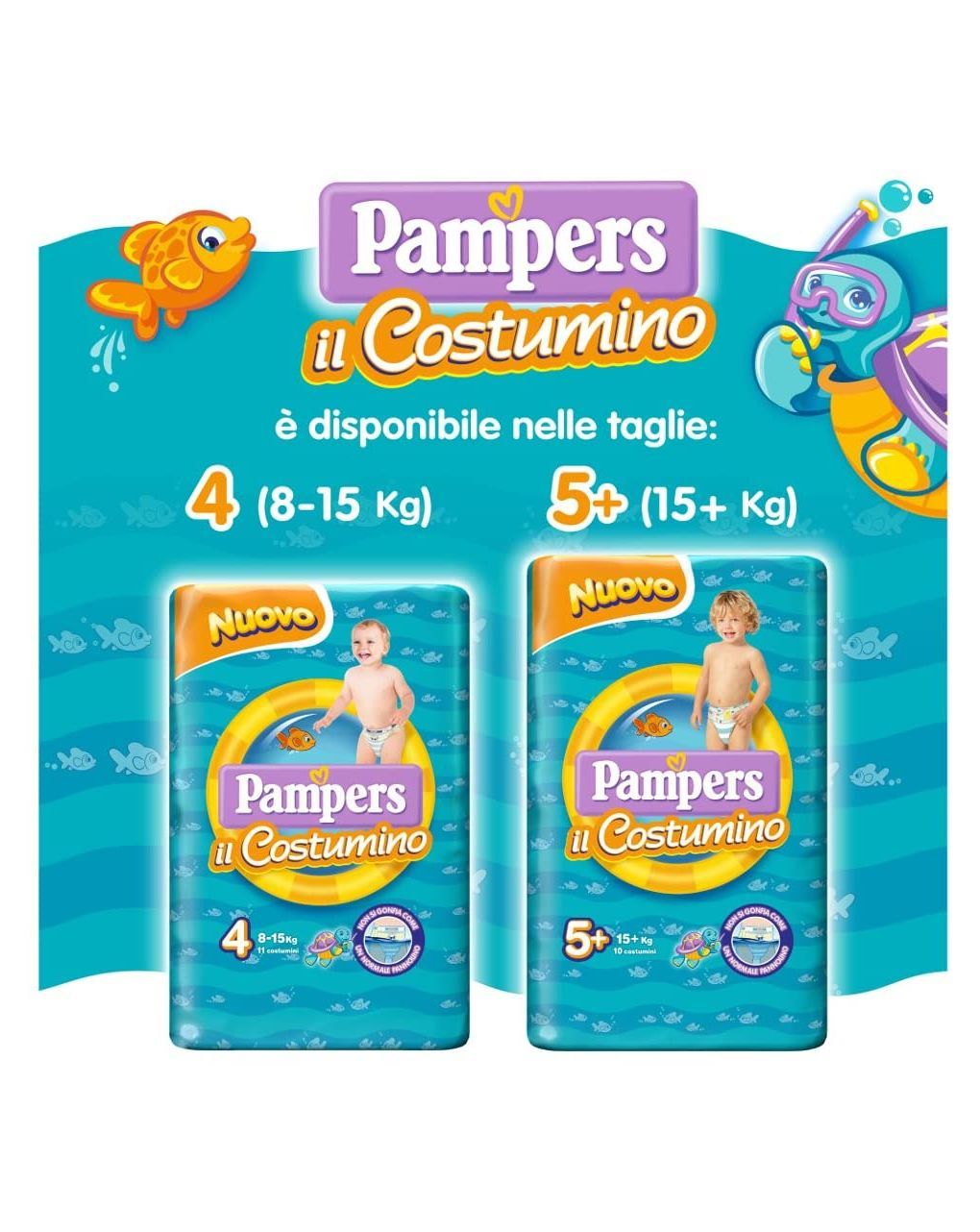 Pampers costumino 5/6 x10 pezzi
