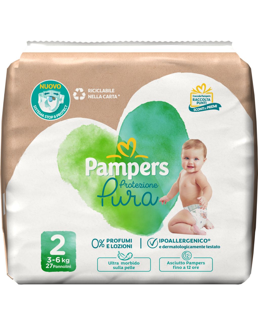 Pampers protezione pura mini x27 pezzi