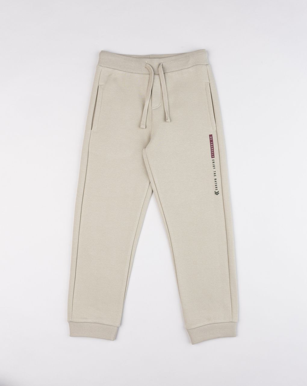 Pantalone bambino beige con stampa
