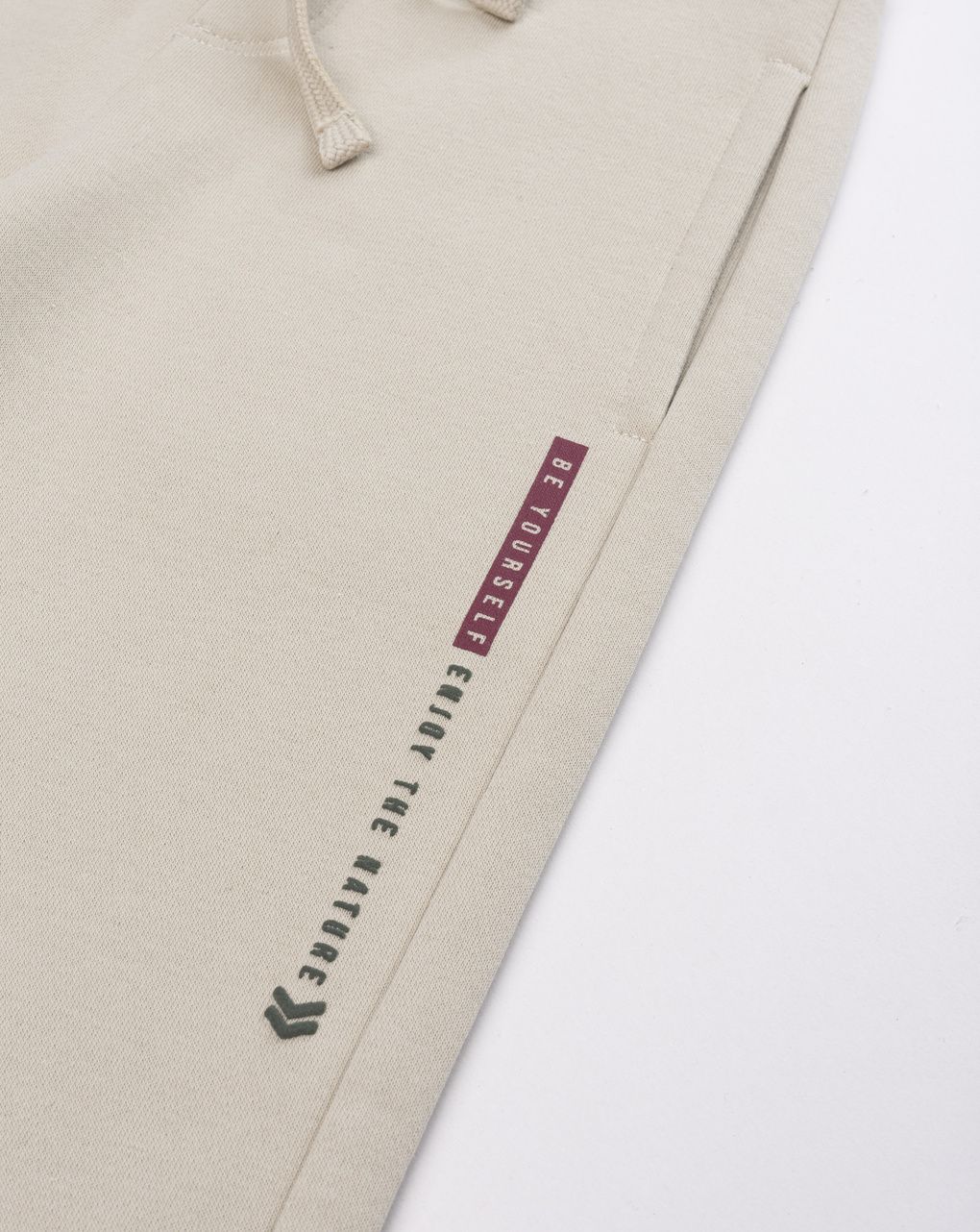 Pantalone bambino beige con stampa