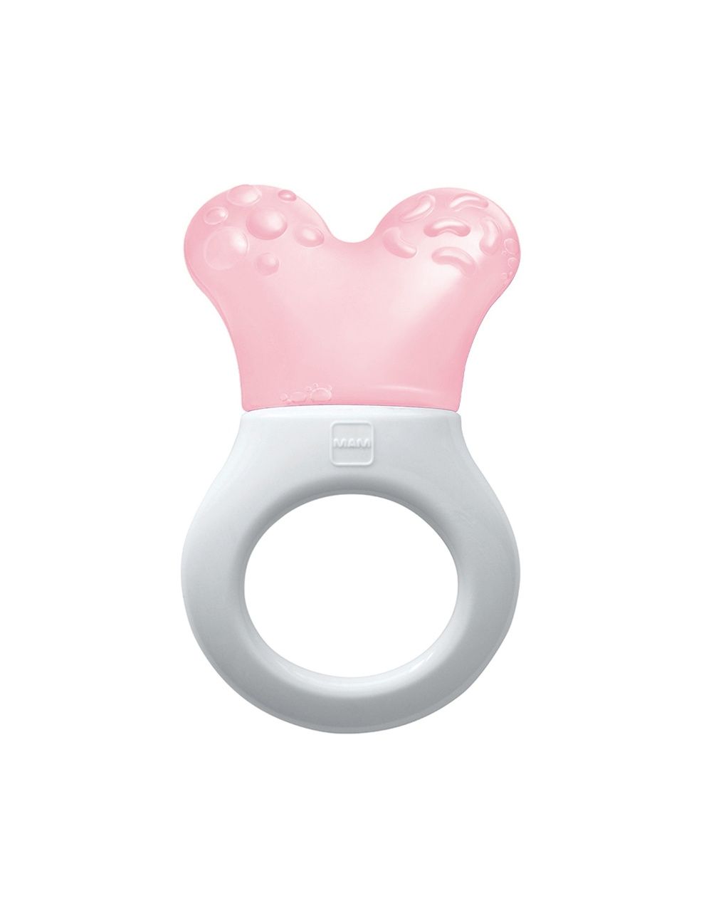 Mam mini cooler & clip dentaruolo, massaggia gengive neonati 2+ mesi rinfrescante e lenitivo, neonato accessori utili facili da afferrare, rosa