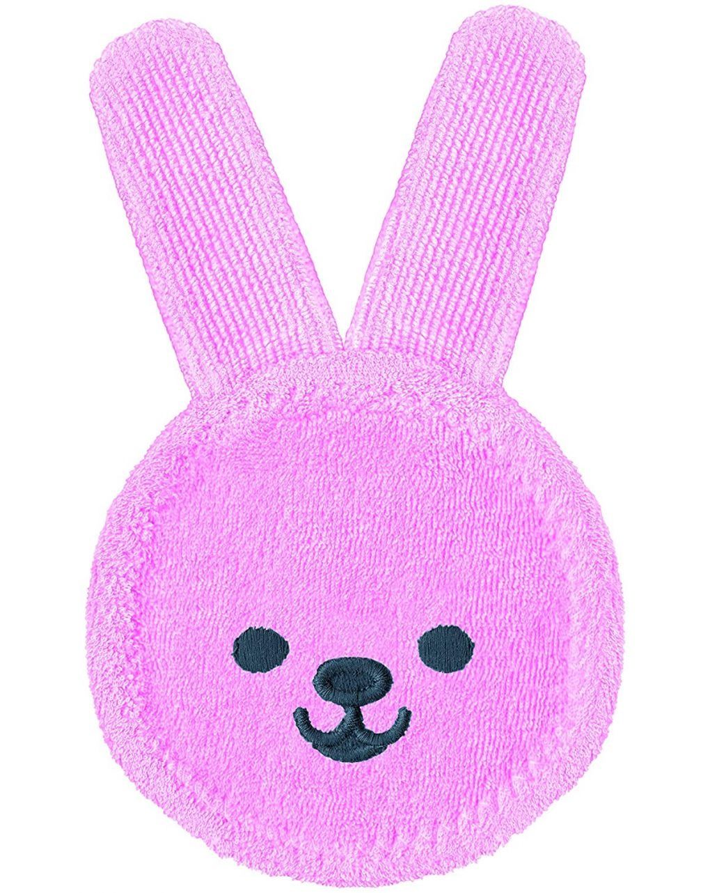 Mam oral care rabbit, massaggia gengive neonati 0+ mesi in microfibra, neonato accessori utili per pulizia della cavità orale, rosa