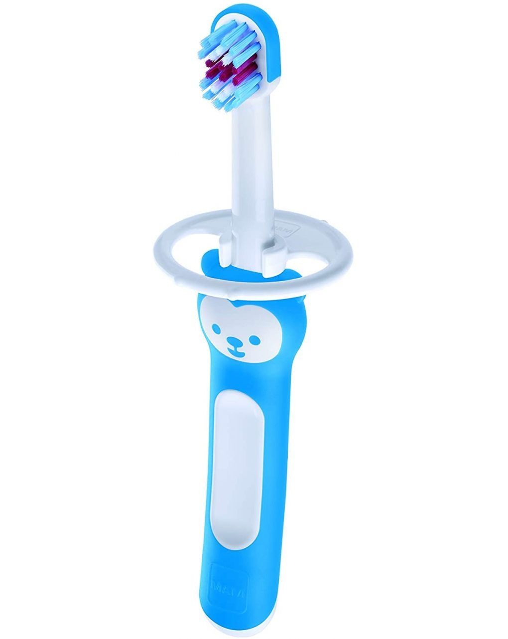 Mam learn to brush (set da 2), neonato accessori utili per i primi dentini, azzurro, 5+ mesi