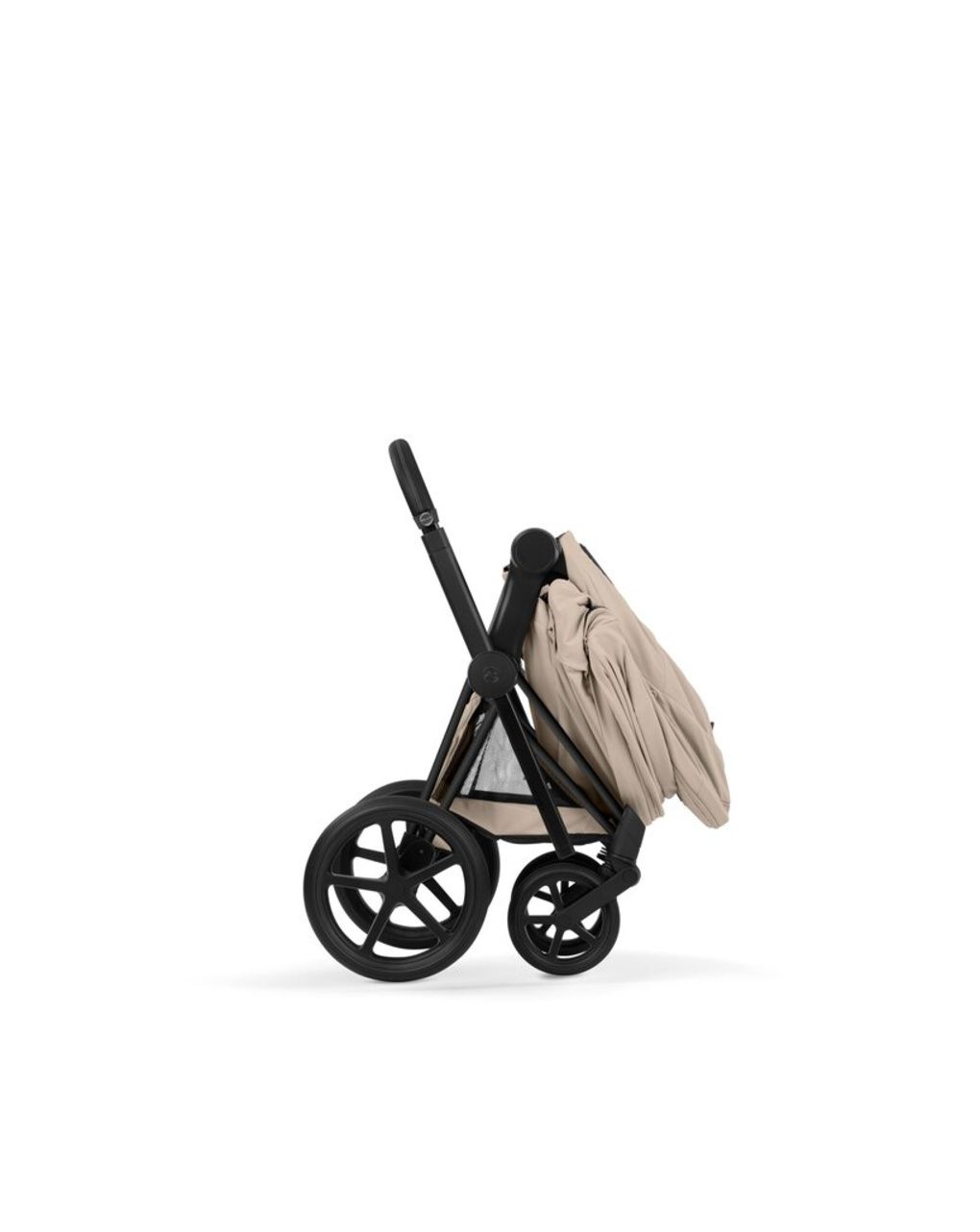 Duo priam comfort matt black incl. lux carry cot fold cozy beige - cybex platinum