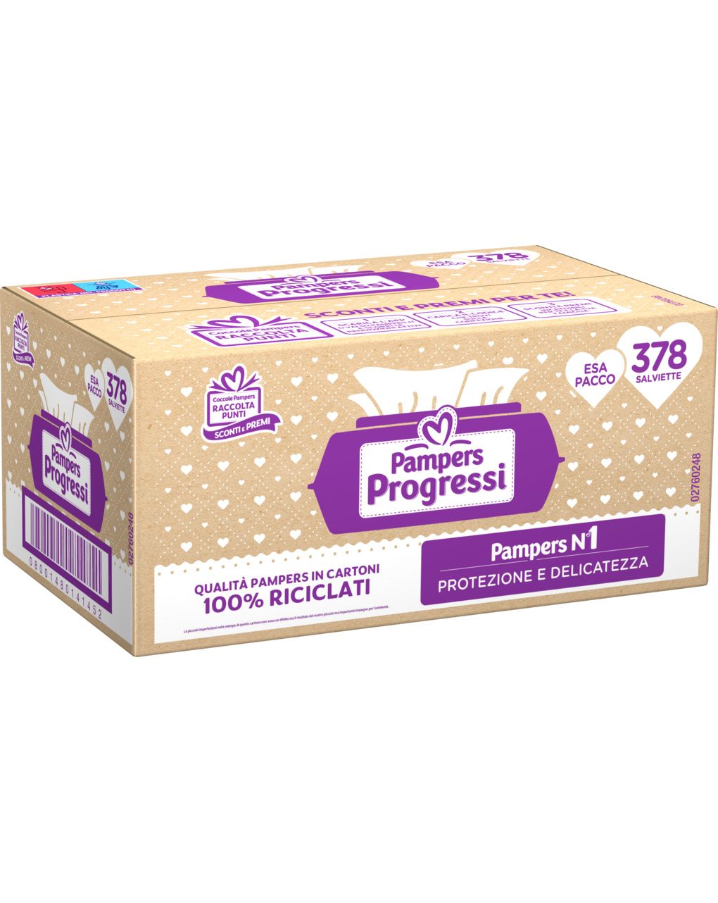 Salviette progressi 378 pz - pampers
