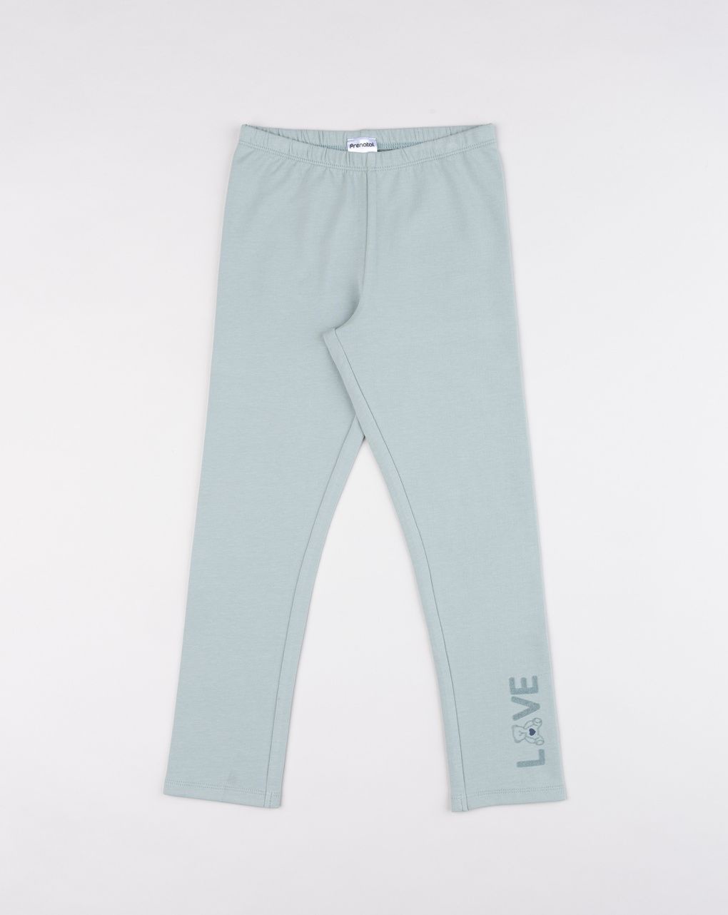 Legging bambina verde stampa "love"