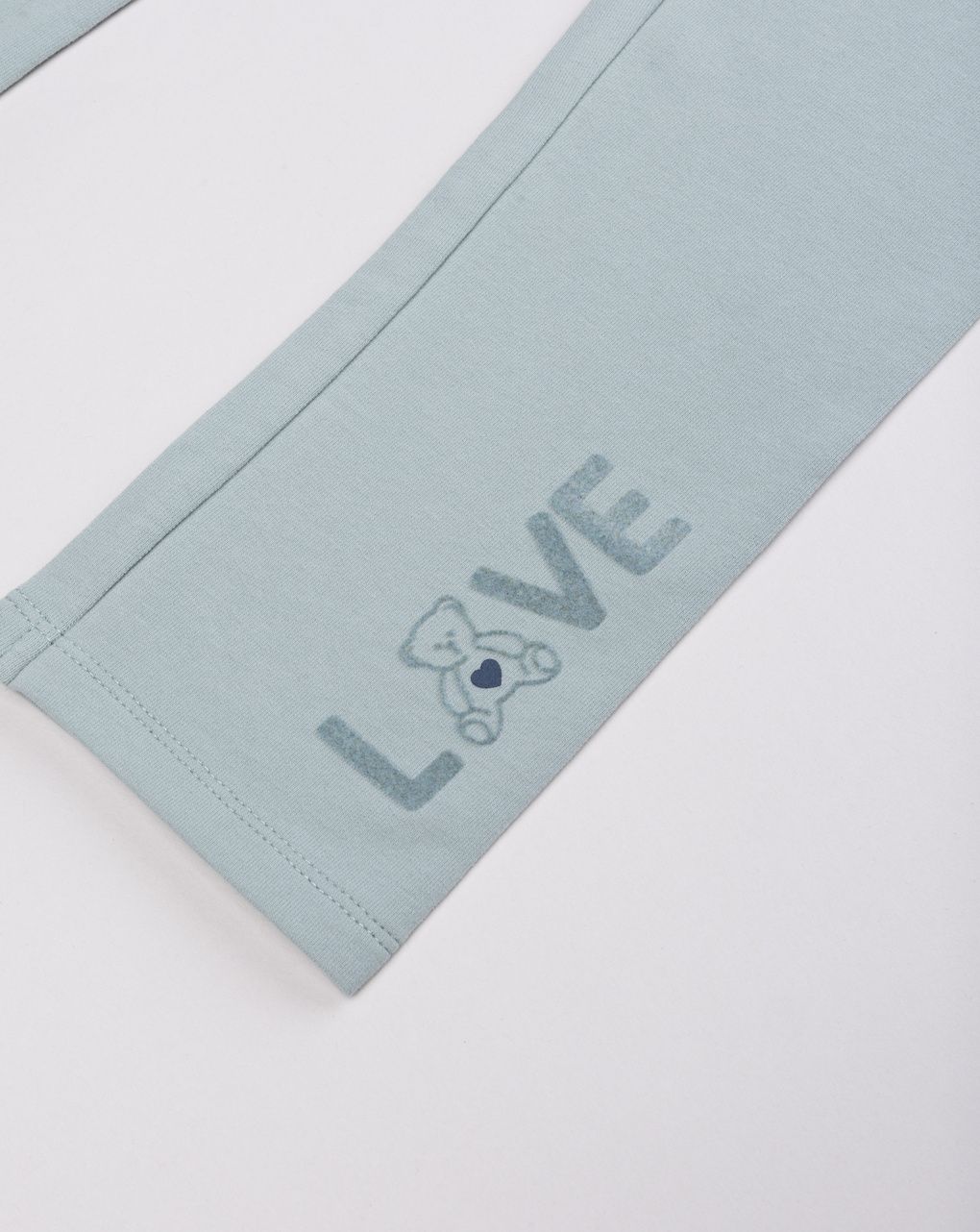 Legging bambina verde stampa "love"