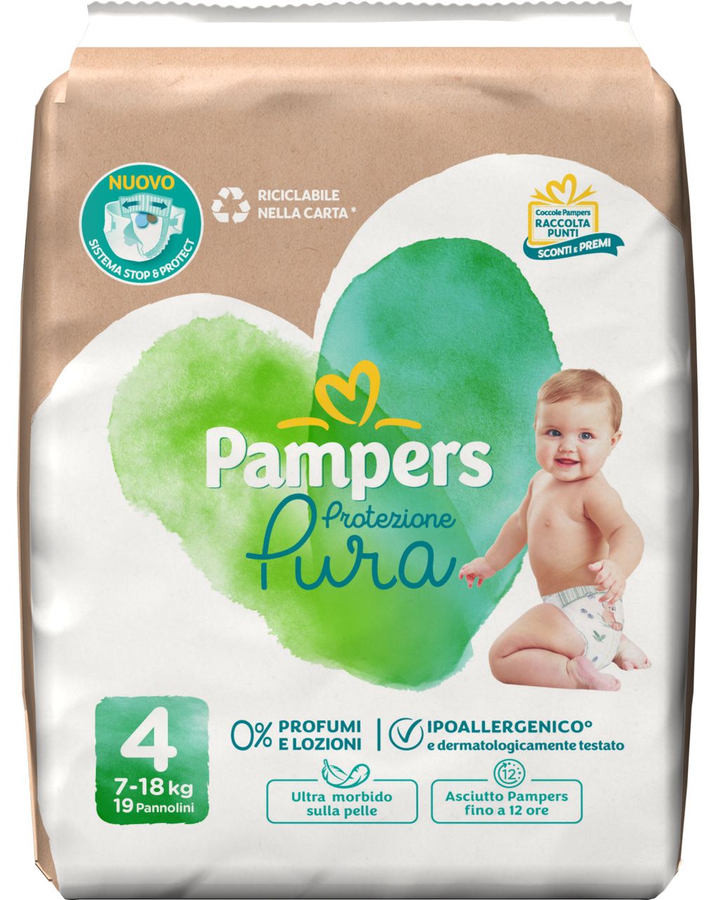 Pampers protezione pura maxi x19 pezzi