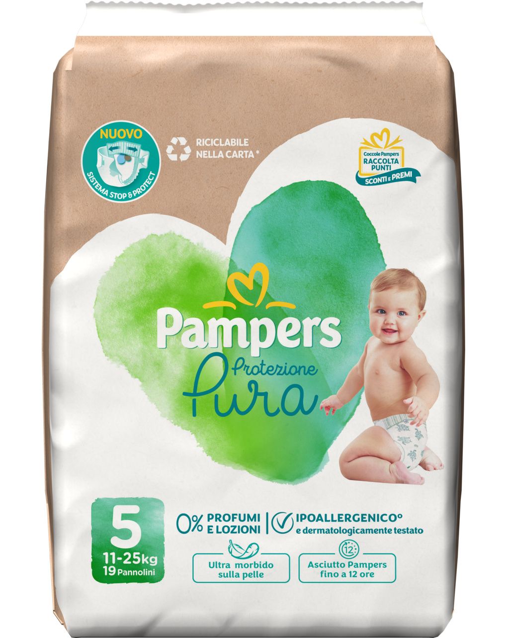 Pampers protezione pura junior x19 pezzi